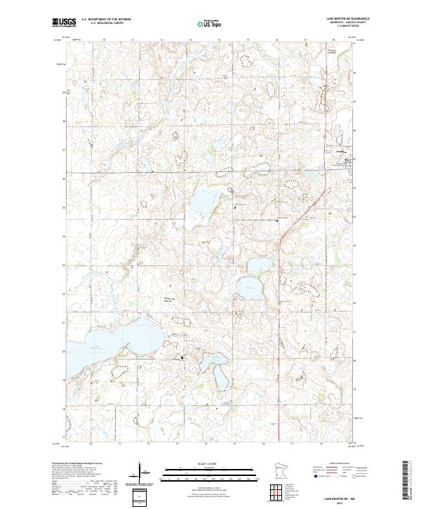 Lake Benton NE topographic map thumbnail