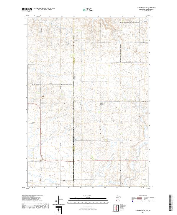 Lake Benton SW topographic map thumbnail