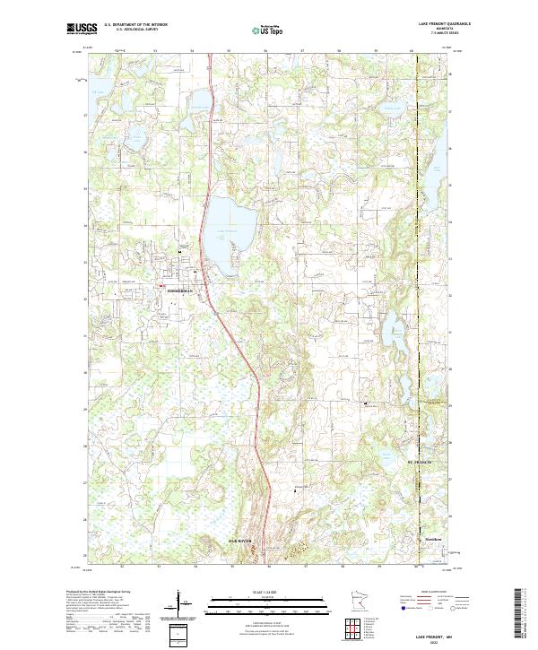 Lake Fremont topographic map thumbnail