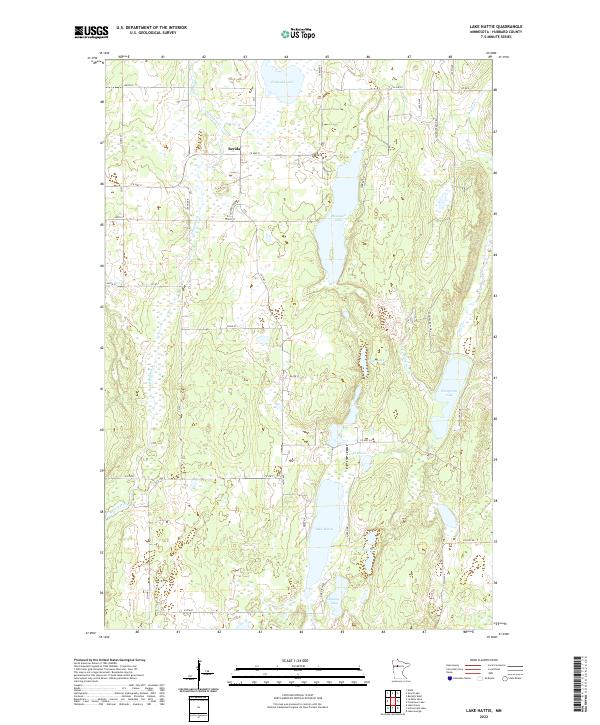 Lake Hattie topographic map thumbnail