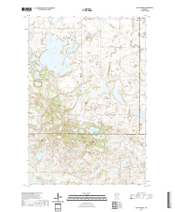 Lake Johanna topographic map thumbnail