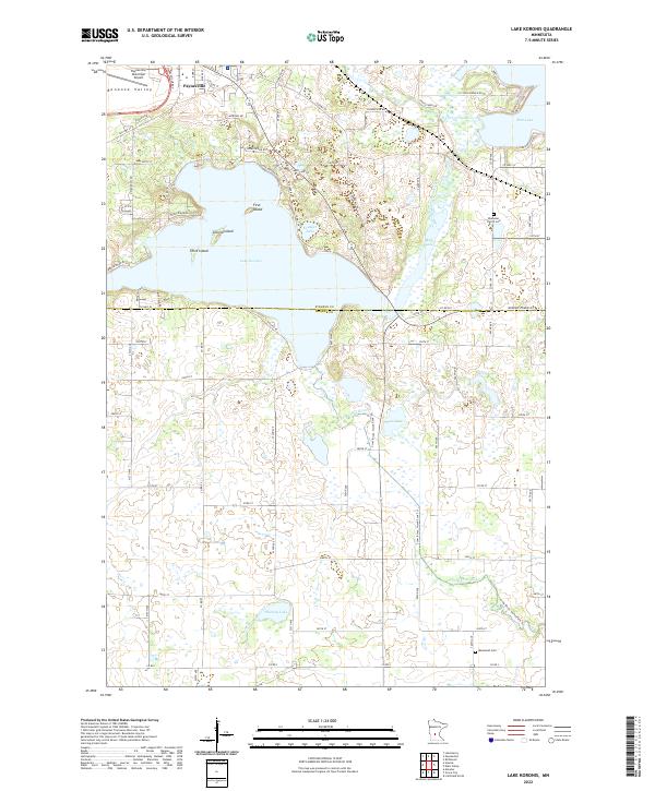 Lake Koronis topographic map thumbnail