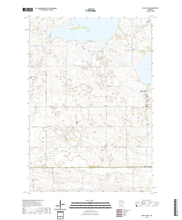 Lake Lillian topographic map thumbnail