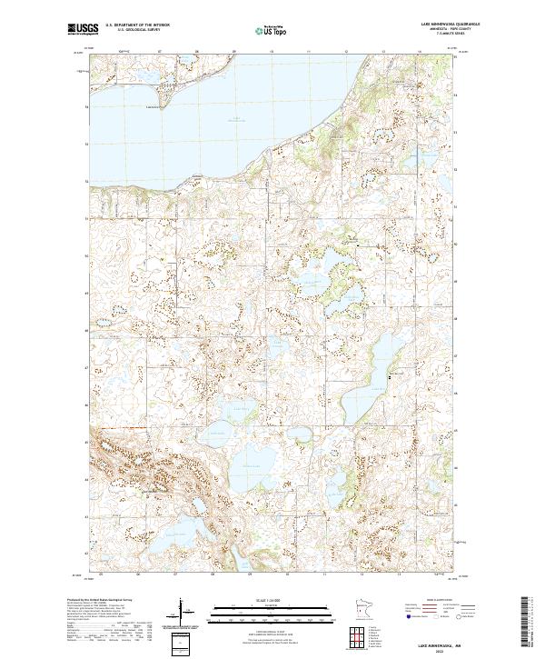 Lake Minnewaska topographic map thumbnail