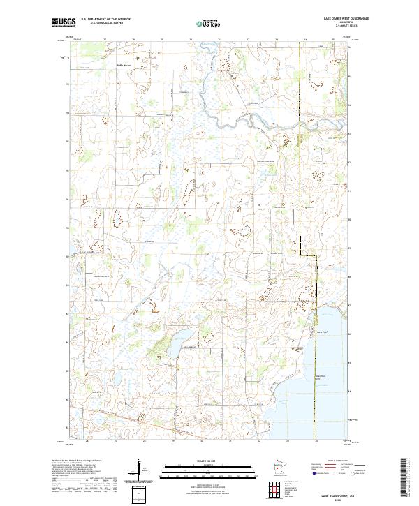 Lake Osakis West topographic map thumbnail