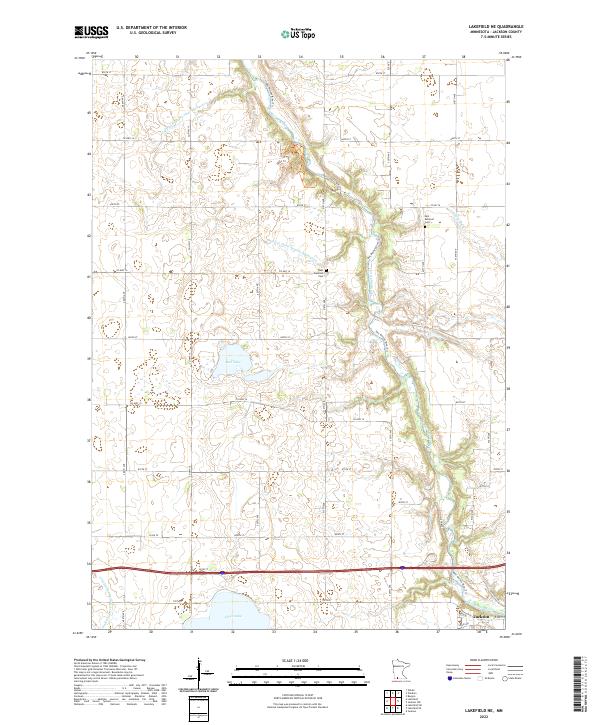 Lakefield NE topographic map thumbnail