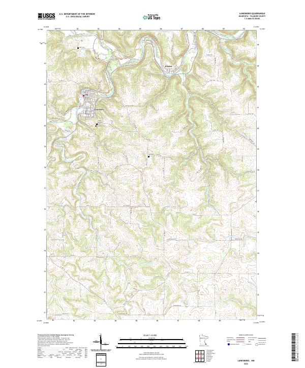 Lanesboro topographic map thumbnail