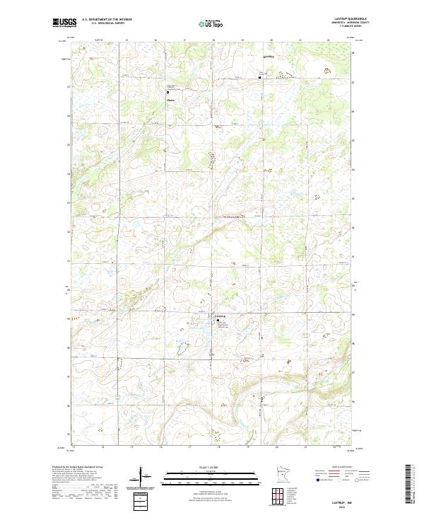 Lastrup topographic map thumbnail