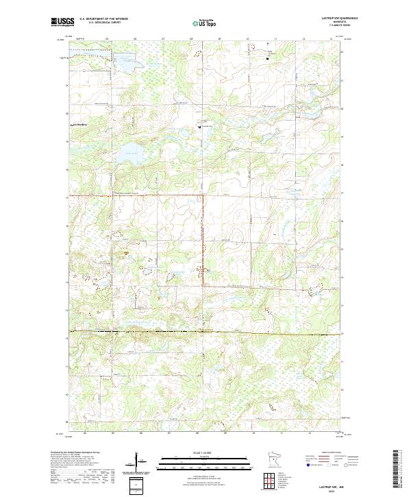 Lastrup NW topographic map thumbnail