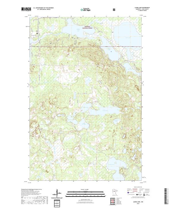 Laura Lake topographic map thumbnail