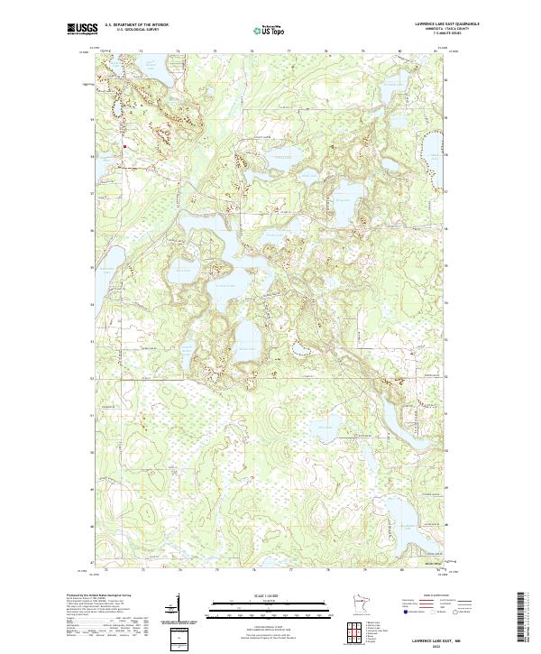 Lawrence Lake East topographic map thumbnail