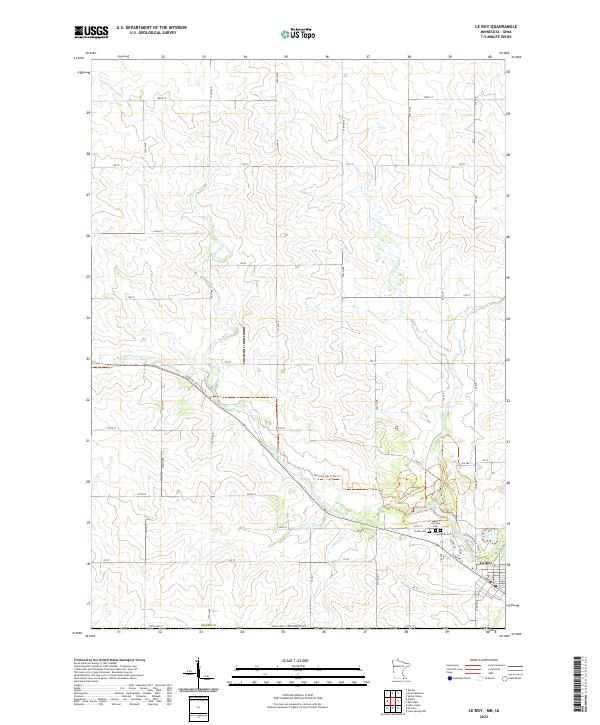 Le Roy topographic map thumbnail