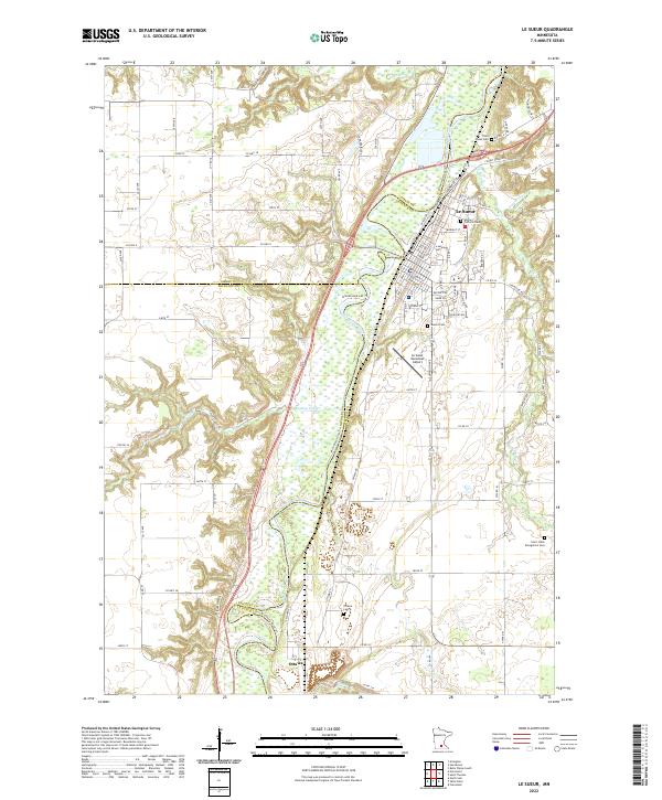 Le Sueur topographic map thumbnail
