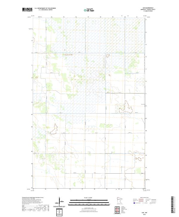 Leo topographic map thumbnail