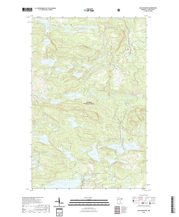 Lima Mountain topographic map thumbnail