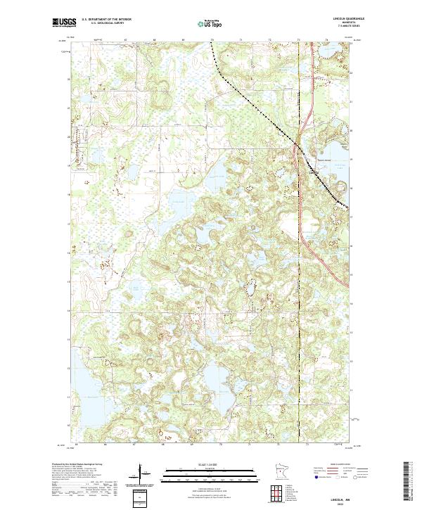 Lincoln topographic map thumbnail