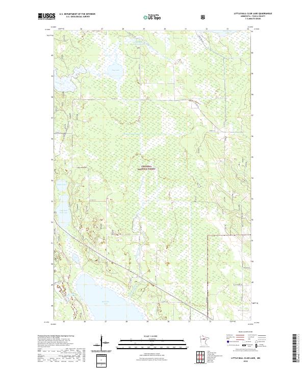 Little Ball Club Lake topographic map thumbnail