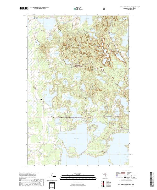 Little Bowstring Lake topographic map thumbnail