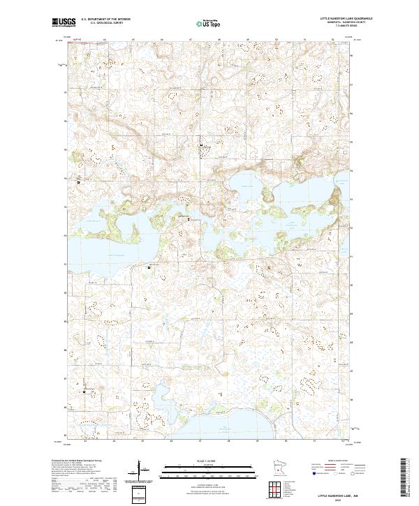 Little Kandiyohi Lake topographic map thumbnail