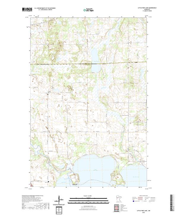 Little Pine Lake topographic map thumbnail