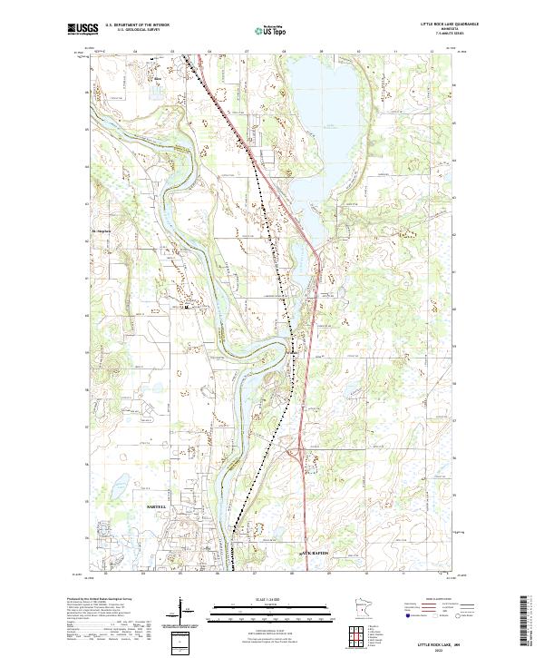 Little Rock Lake topographic map thumbnail