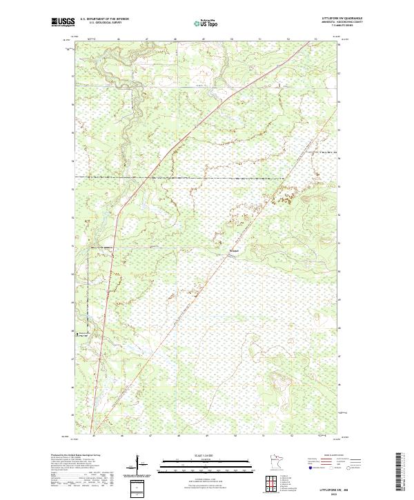 Littlefork SW topographic map thumbnail