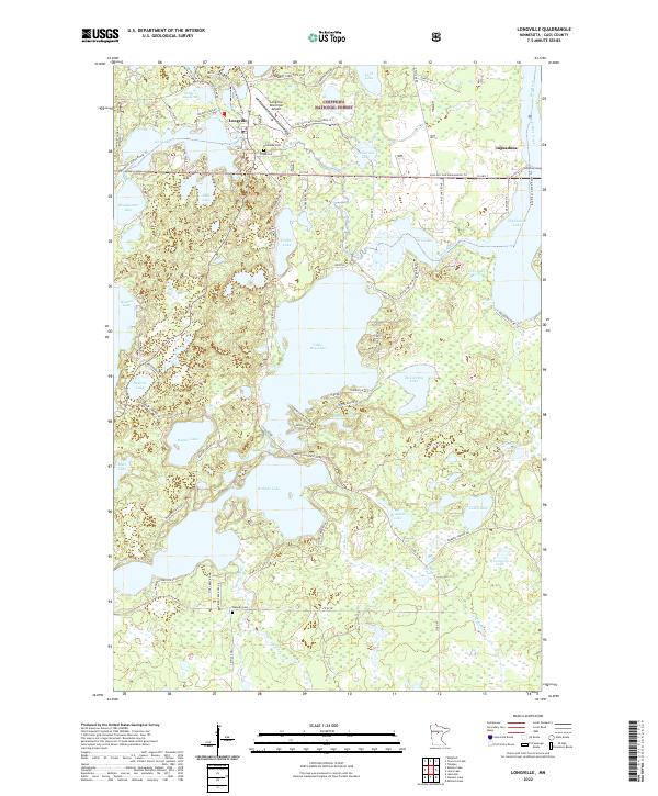 Longville topographic map thumbnail