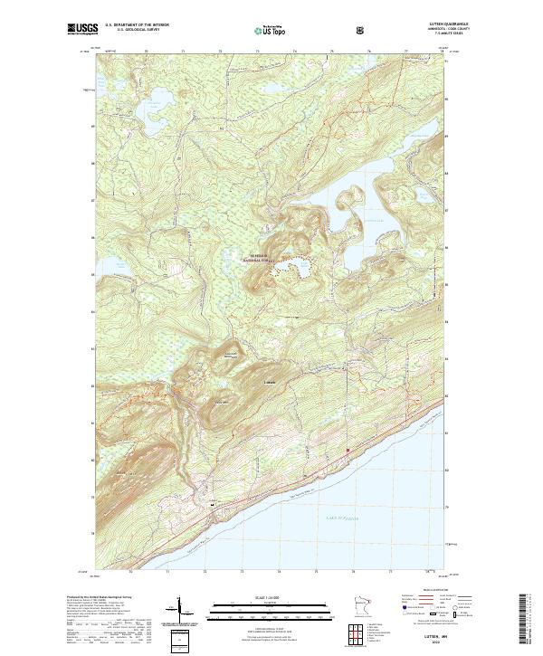 Lutsen topographic map thumbnail