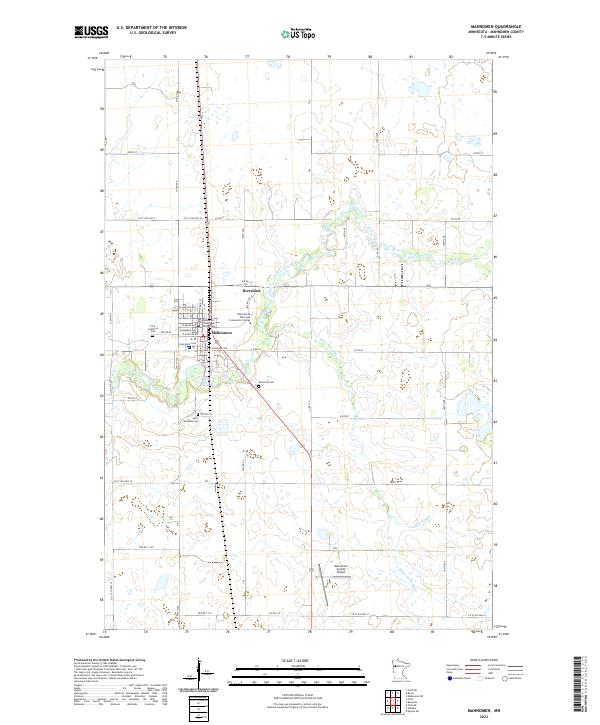 Mahnomen topographic map thumbnail