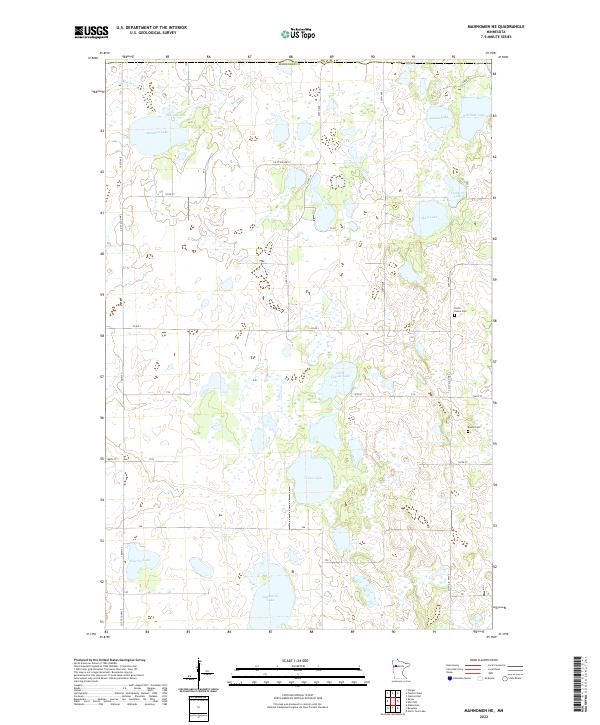 Mahnomen NE topographic map thumbnail