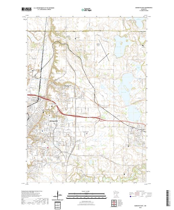 Mankato East topographic map thumbnail