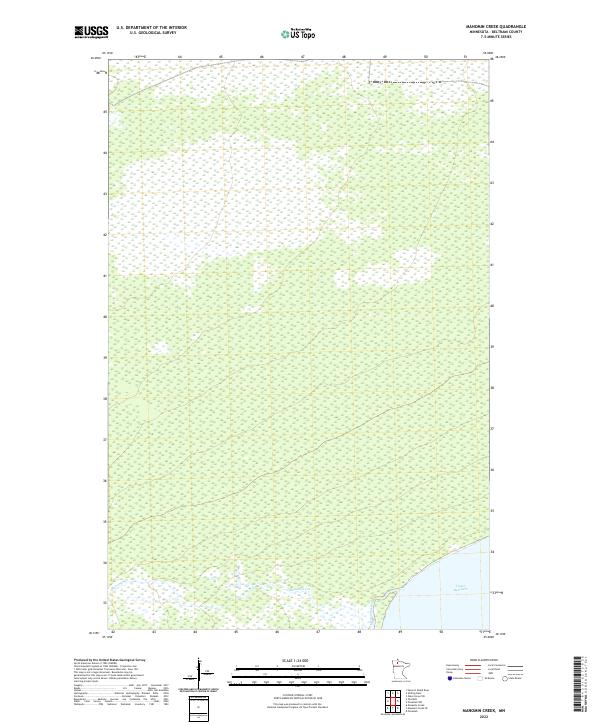 Manomin Creek topographic map thumbnail
