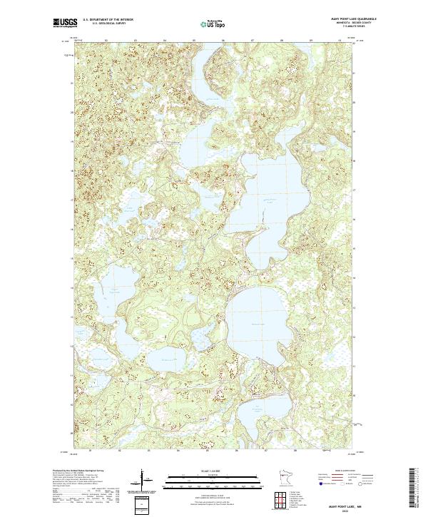 Many Point Lake topographic map thumbnail