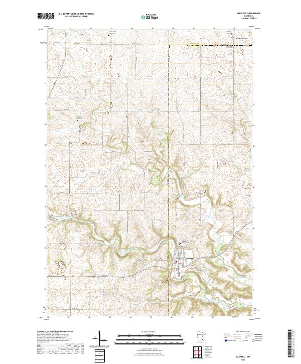 Mazeppa 2022 topographic map thumbnail