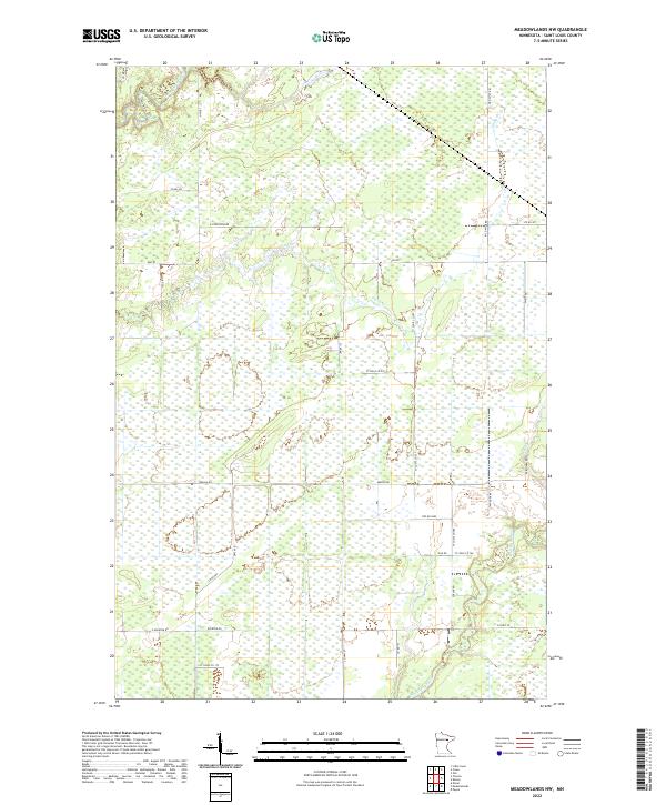 Meadowlands NW 2022 topographic map thumbnail
