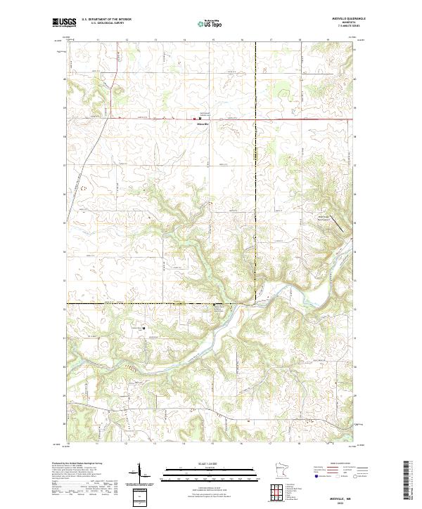 Miesville 2022 topographic map thumbnail