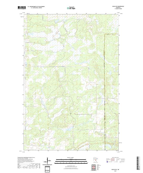 Milaca NE 2022 topographic map thumbnail