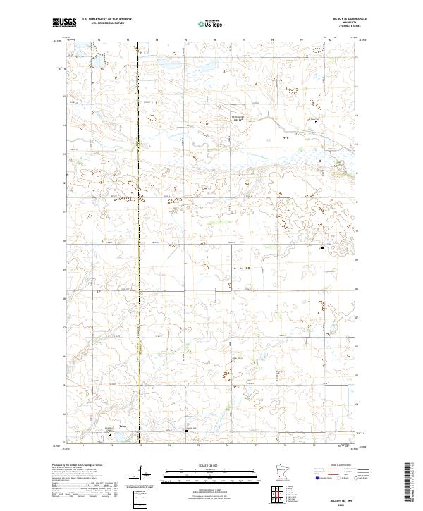Milroy SE 2022 topographic map thumbnail