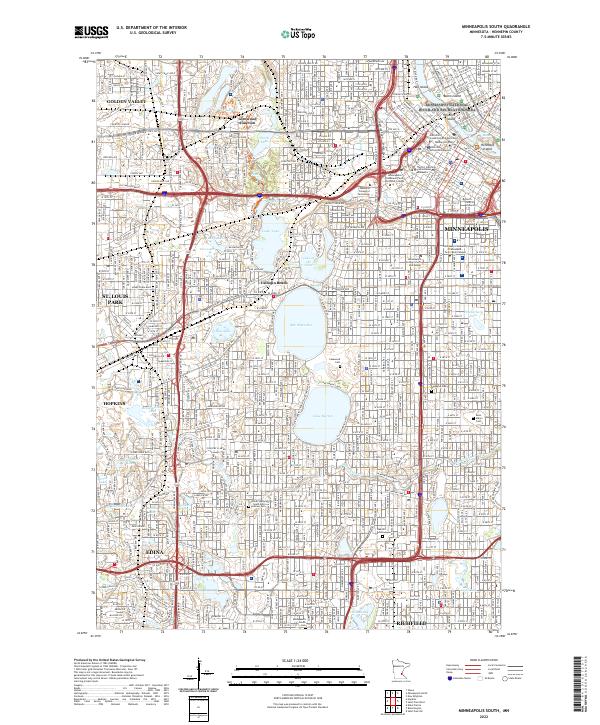 Minneapolis South topographic map thumbnail