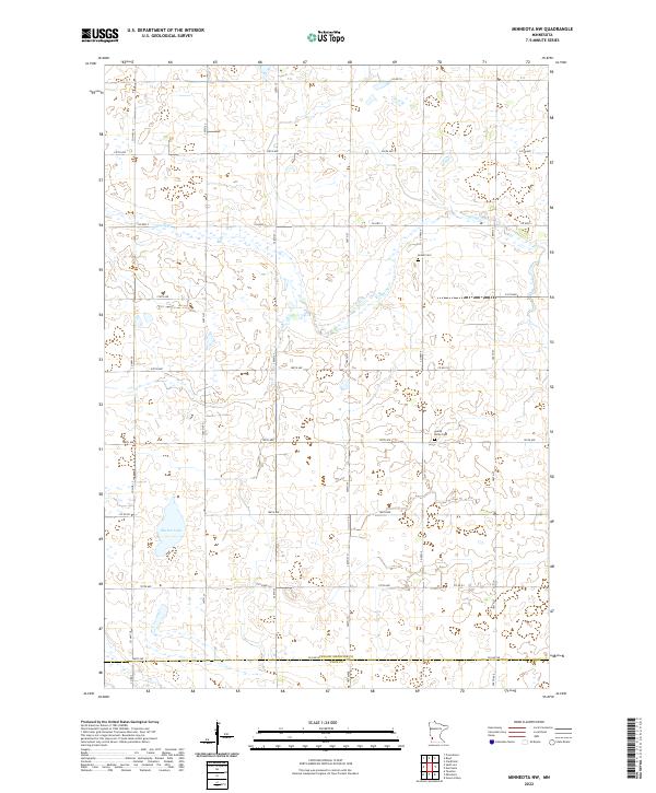 Minneota NW 2022 topographic map thumbnail