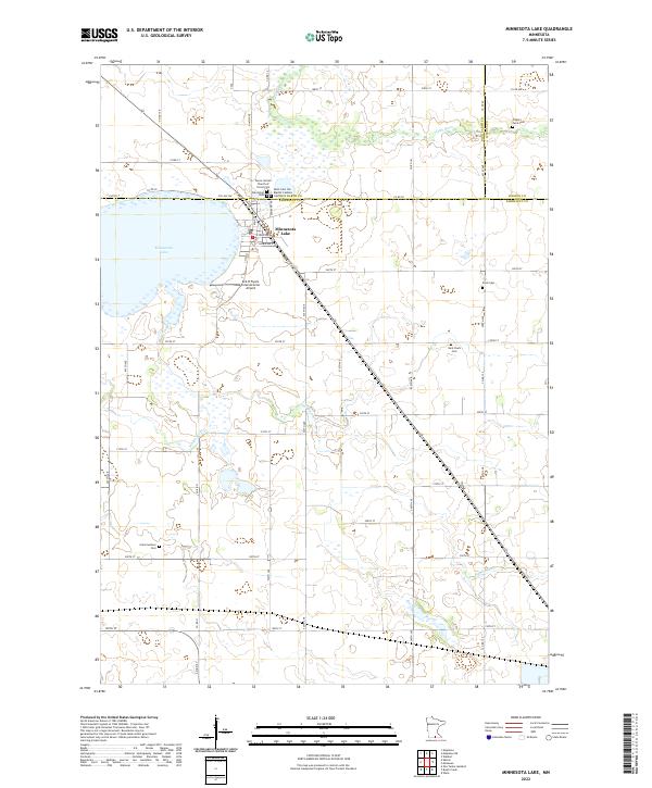 Minnesota Lake topographic map thumbnail