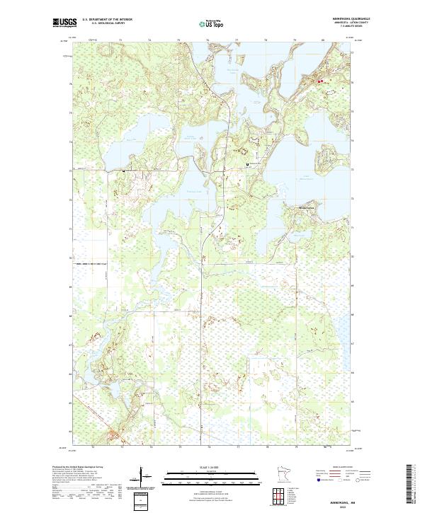 Minnewawa topographic map thumbnail