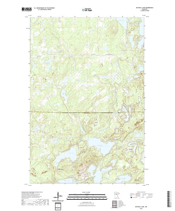Mitchell Lake 2022 topographic map thumbnail