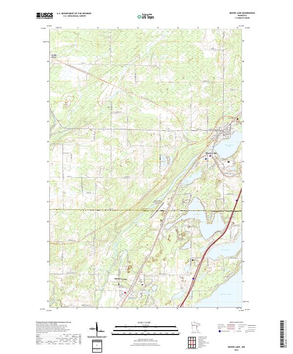 Moose Lake 2022 topographic map thumbnail