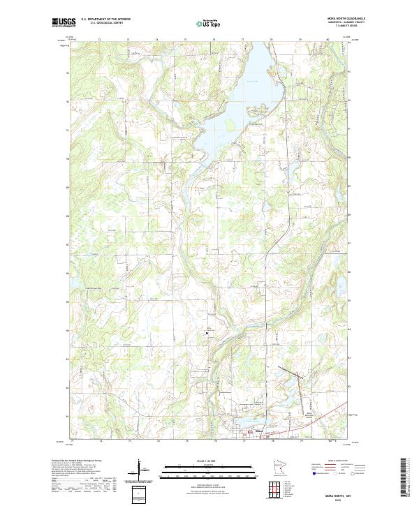 Mora North 2022 topographic map thumbnail
