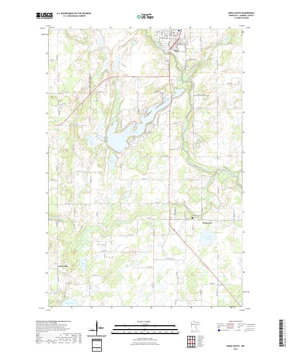 Mora South topographic map thumbnail