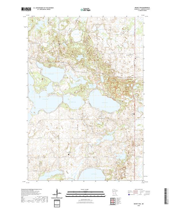 Mount Tom 2022 topographic map thumbnail
