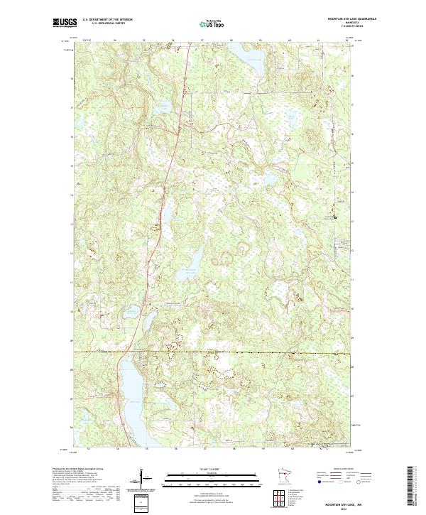 Mountain Ash Lake 2022 topographic map thumbnail
