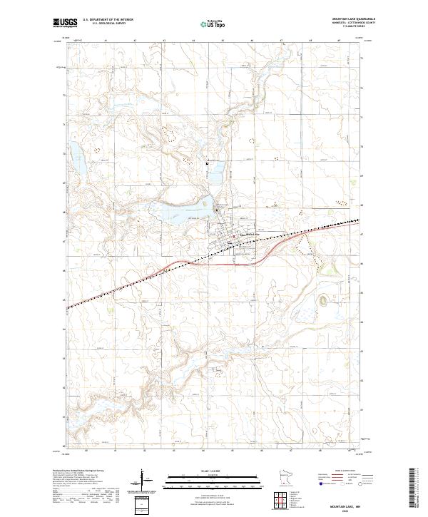 Mountain Lake 2022 topographic map thumbnail