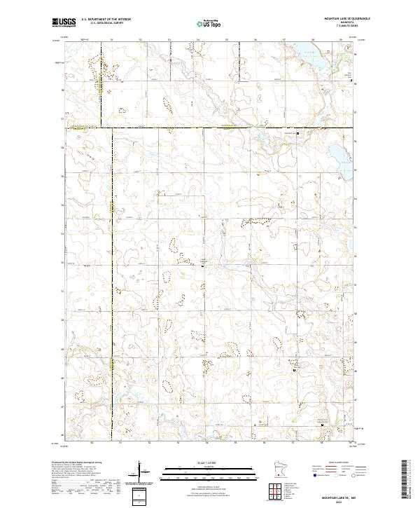 Mountain Lake SE 2022 topographic map thumbnail